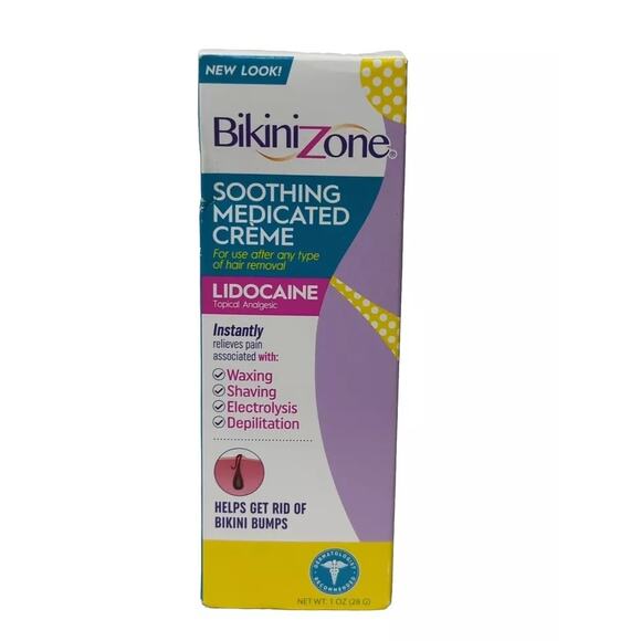 BikiniZone Soothing Medicated Creme wiith Lidocaine Topical Analgesic Lot of 2 - Picture 3 of 6